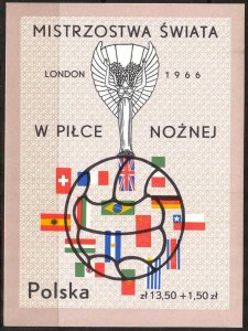 Poland 1966 Football Soccer World Cup England S/S MNH