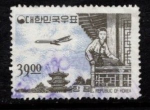 Korea -  #C35 Girl on Palace Balcony - Used