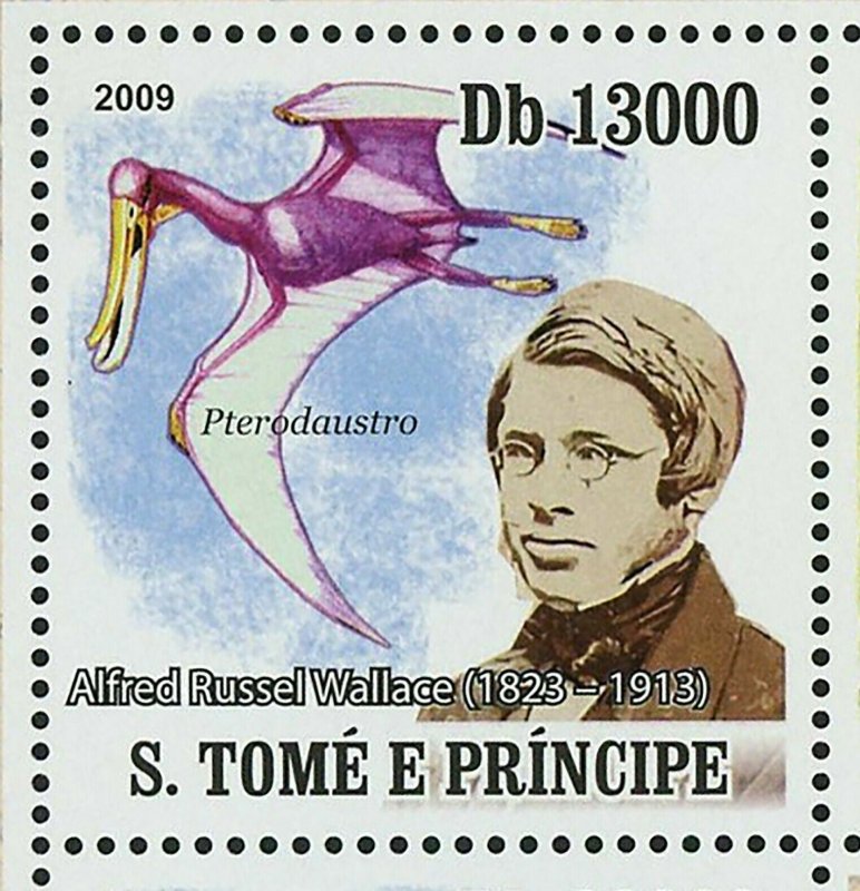 Dinosaurs Stamp Alfred Russel Wallace Pterodaustro Xiaosaurus S/S MNH #4130-4133 