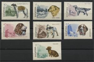 ALBANIA, DOGS MNH SET FROM 1966	