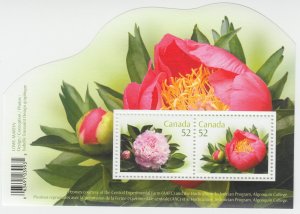 Canada - #2260 Peonies Souvenir Sheet (Flowers) - MNH