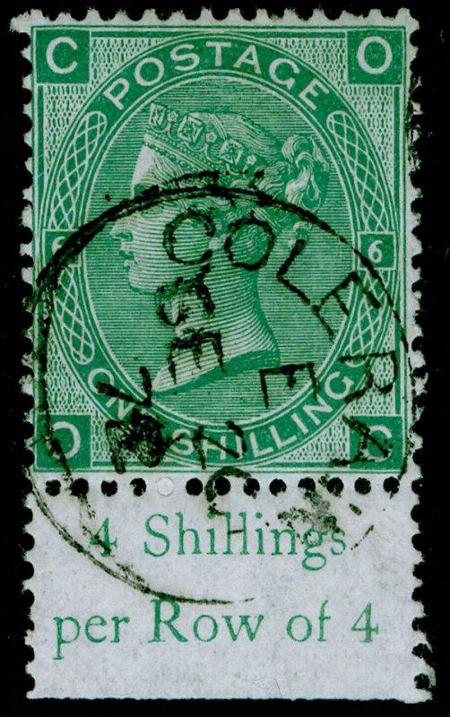 SG117, 1s green plate 6, FINE USED, CDS. MARGINAL. OC