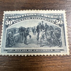 Scott #240 Mint Hinged OG-Recall Of Columbus-1893-US