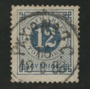 SWEDEN Scott 22 1872 Perf 13 CV $1