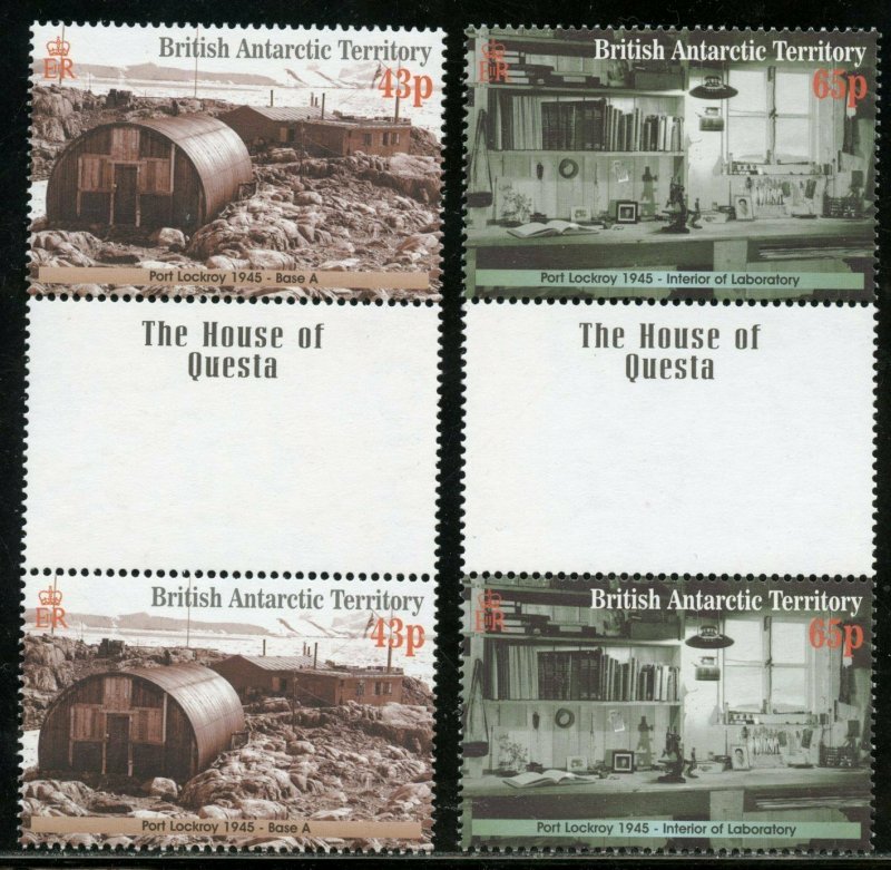 BRITISH ANTARCTIC TERRITORY SCOTT#297/300 GUTTER PAIRS MINT NH-SCOTT $53.00 