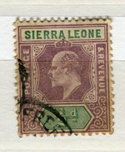 SIERRA LEONE; Early 1900s ED VII issue fine used 1/2d. value