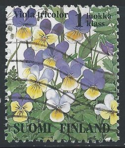 Finland #941i 1 multi Wildflowers - Viola Trieovor