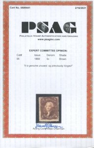 U.S. #95 MINT FULL OG HINGED WITH PSAG CERT