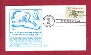 1985 22c VETERANS, WORLD WAR I #2154, FDC, LRC