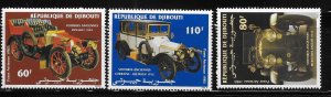 Djibouti 1983 Vintage Motor Cars Sc C184-C186 MNH A2181