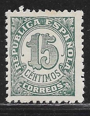 Spain 594: 15c Numeral, MH, F-VF