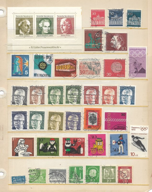 Greater Germany 1945-1972 Collection of 153 Different + Souvenir Sheet MNH/MH/U