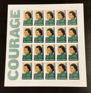 4742   Rosa Parks, Civil Rights.   Sheet of 20  Forever stamps.  Issued in 2013.