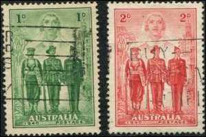 Australia SC# 184-5 Honoring Military used