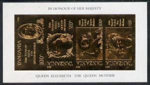 Tanzania 1985 Life & Times of HM Queen Mother imperf ...