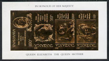 Tanzania 1985 Life & Times of HM Queen Mother imperf ...