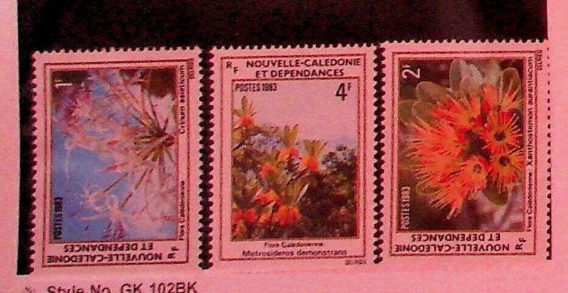 NEW CALEDONIA Sc 483-85 NH ISSUE OF 1983 - FLOWERS