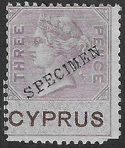 CYPRUS Revenue: 1878 3d lilac and brown revenue - 39082