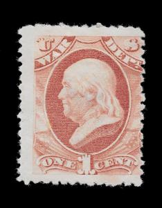 WCstamps: U.S. Scott #J17 3c Deep Red Brown Postage Due VG/F Mint OGh  CV $1,050