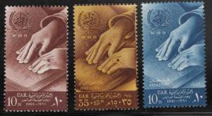 EGYPT Scott 520, B21, N80 WHO Brail MNH** stamp set