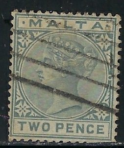 Malta 10 Used 1882 issue; few trimmed perfs at bottom (an5005)