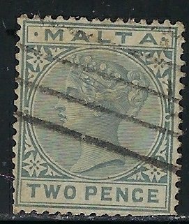 Malta 10 Used 1882 issue; few trimmed perfs at bottom (an5005)