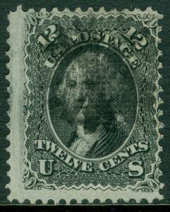 USA : 1868. Scott #97 Used. Very Fresh nice stamp. PSAG Certificate. Cat $260.00