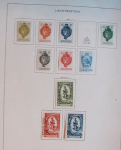 Liechtenstein Collection on Schaubek pages over $1000 Cat Value.  mint 94-107.