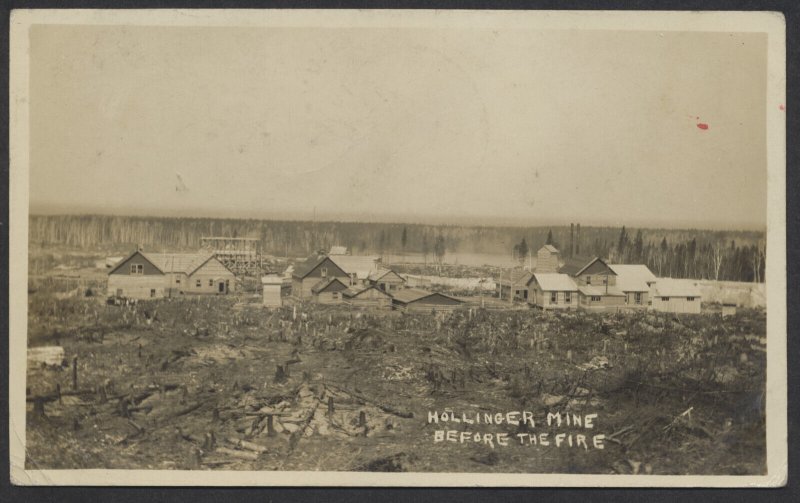 1912 Hollinger Mine RPPC Timmins ONT to Calcutta India with Receiver