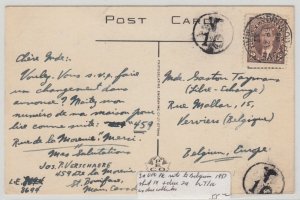 short-paid post card to ** BELGIUM ** T10 due scarce Canada