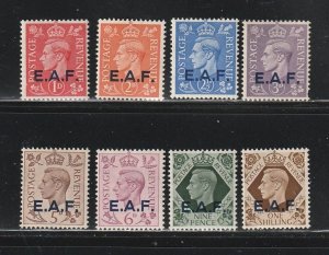 Great Britain For Use In Somalia 1-8 MH Overprints