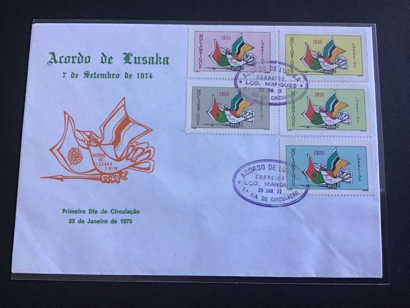 Mozambique Acordó de Lusaka 1975   stamps cover R33313