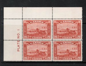 Canada #175 Very Fine Never Hinged Plate #1 UL Block