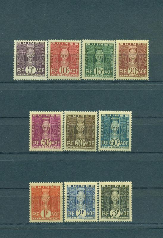 French Guinea sc# J26-35 mh cat value $6.60