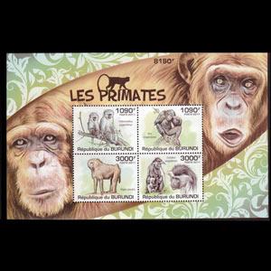 BURUNDI 2011 - Scott# 831 S/S Monkeys NH