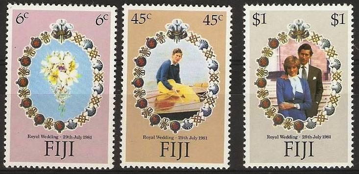 Fiji -1981 Royal Wedding set MNH #442-4  