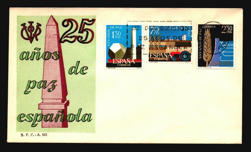 Spain 1964 25th De Paz Series FDC (IV) - L1193