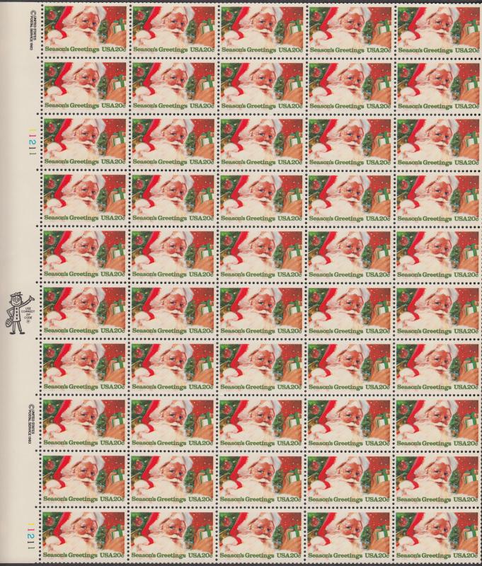 US #2064   Santa Claus  Full sheet of 50  MNH