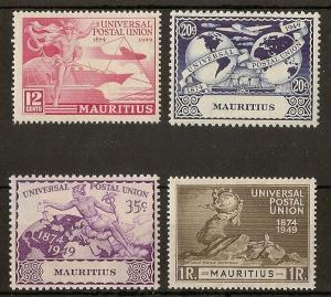 Mauritius 1949 UPU Set Mint