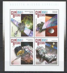 St1148 2014 Guinea-Bissau Space Rosetta Mission Kb Mnh Stamps