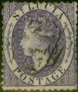 St Lucia 1864 Violet SG13 Fine Used Stamp