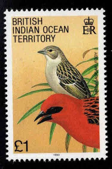 British Indian Ocean Territory BIOT Scott 105 MNH** Madagascar Fody Bird stamp