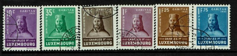 Luxembourg SC# B67-B72, Used, Hinge Remnant - S6591