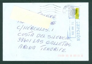 Denmark. Cover 2010. Tenerife Hotel Reception Cancel. Scott # 1460 Queen 8.50 Kr