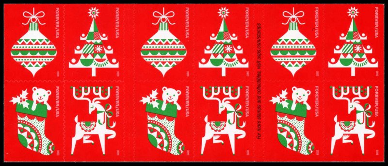 USA 5529b,5526-5529 Mint (NH) Holiday Delights Booklet of 20 Forever Stamps