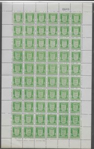 GREAT BRITAIN -  JERSEY 1942 Wartime Arms ½d bright green in - 31459