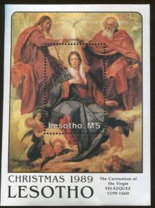 10 Souvenir Stamp Sheets 1989 Lesotho 749 Christmas Coronation Virgin Velazquez