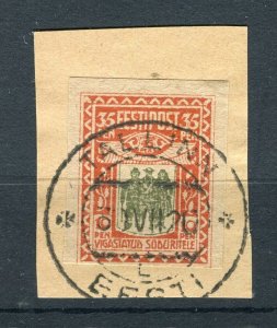 ESTONIA; 1920 early Charity Imperf issue fine used 35p. POSTMARK PIECE