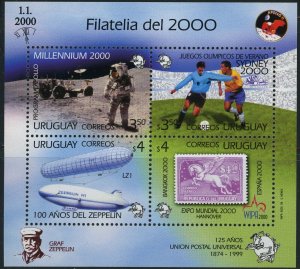 Uruguay #1807 UPU 125th Anniversary Souvenir Sheet Latin America 1999 Mint NH