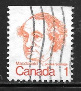 Canada 586as: 1c John Alexander Macdonald, used, F-VF